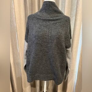 KAREN KANE oversized turtleneck colorblock sweater